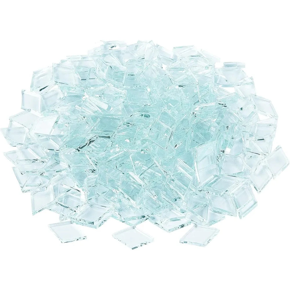330 PCS Clear Diamond Glass Mosaic Tiles – Crystal Rhombus Craft Glass Mosaic Tiles Axl