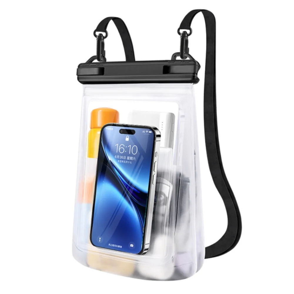 IPX8 Waterproof Phone Bag with Lanyard | Touch Screen Pouch Waterproof Phone Pouch Axl White