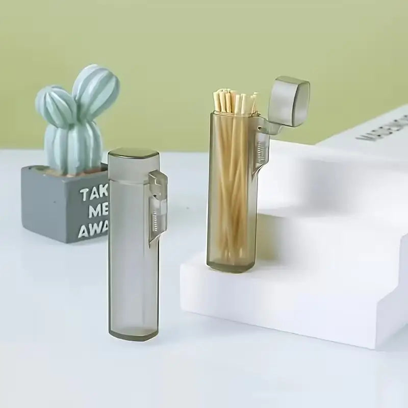 3-Pack Portable Toothpick & Cotton Swab Holder – Travel Box Travel Storage Box Axl