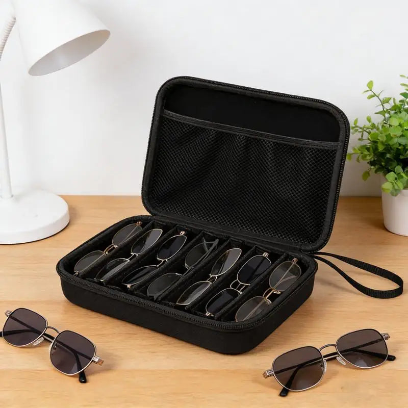 6/7-Slot EVA Glasses Organizer Travel Case – Sunglasses Storage Eyewear Organizer Case Axl