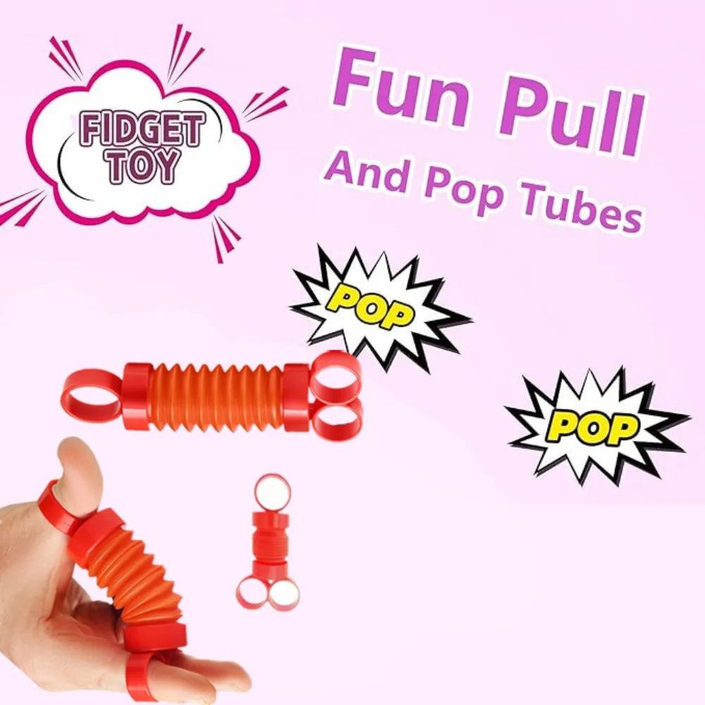 Pop Tube Fidget Toy – Sensory Finger Stretch Tubes 1/3 Pack Sensory Fidget Toy Axl