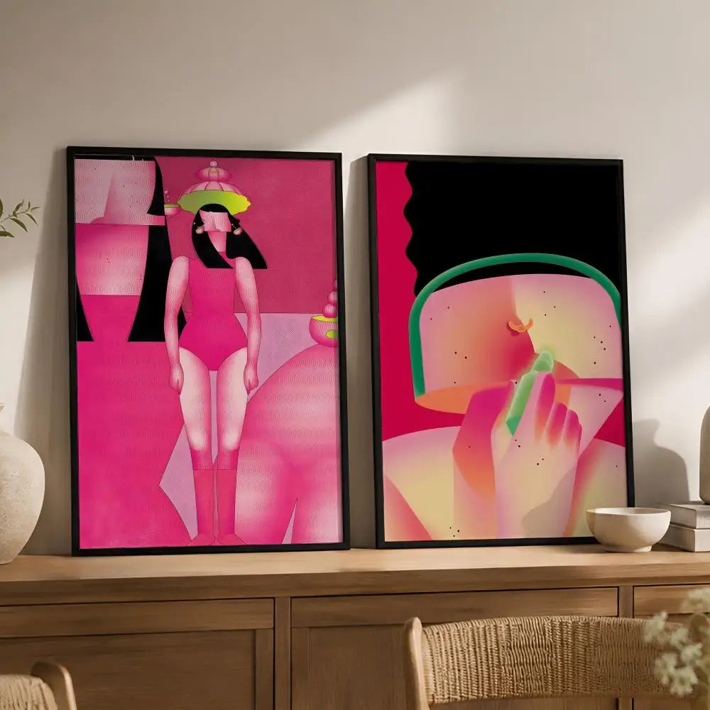 Peel & Stick PVC Wall Poster – Fashion Girl Illustration HD Art Wall Art Poster Axl