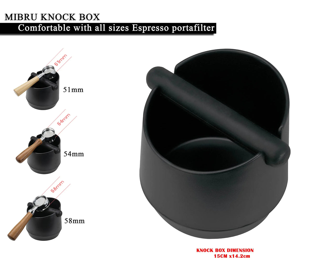 Coffee Knock Box – Espresso Grounds Dump Container & Knock Bar Coffee Knock Box Axl