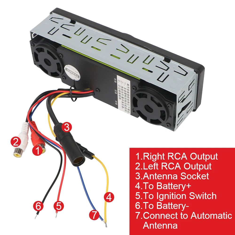 1 Din Car Radio – Bluetooth, FM, MP3, USB & AUX Input Car Radio Stereo Axl