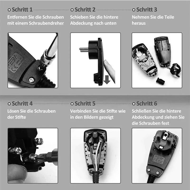 Ultra-Slim Euro Plug – German & French Universal Power Plug Electrical Plug Axl