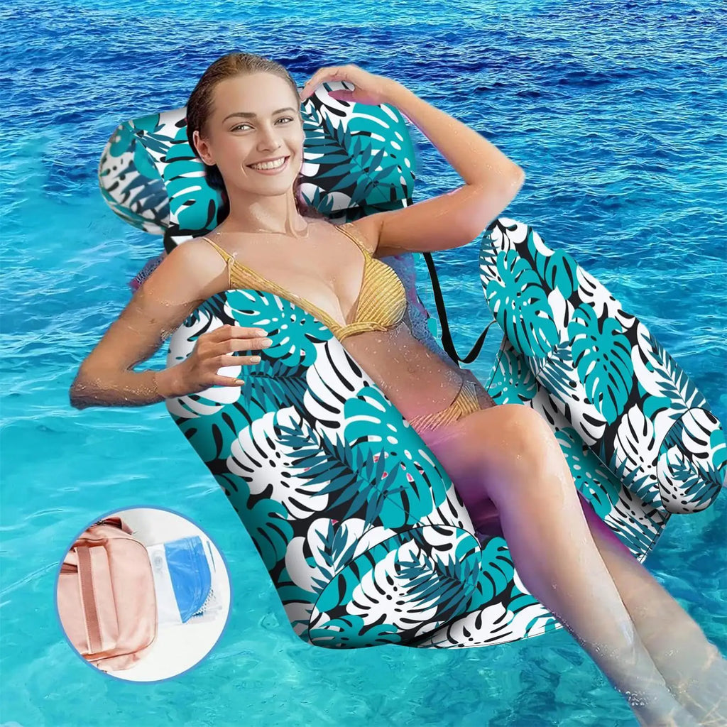 Inflatable Pool Hammock Chair – Foldable Float Lounger for Adults Pool Float Lounger Axl