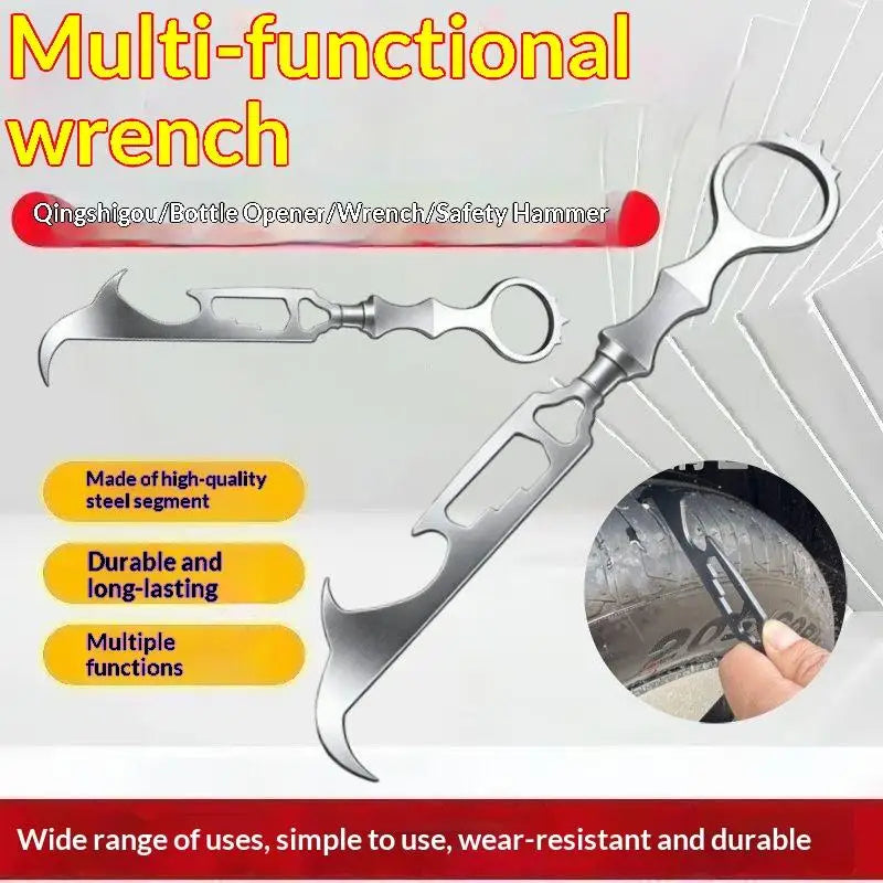 6-in-1 Car Tire Stone Remover Hook | Portable Rock Picker Tool Tire Cleaning Tool Axl