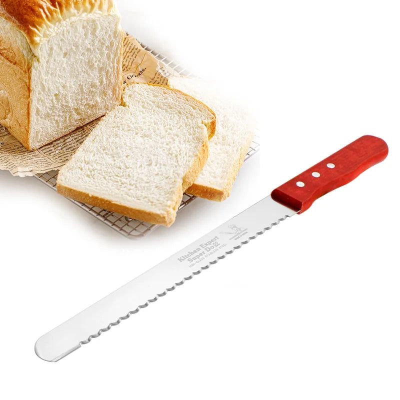 Serrated Bread & Cake Knife – Stainless Steel 8–14 Inch Serrated Bread Knife Axl
