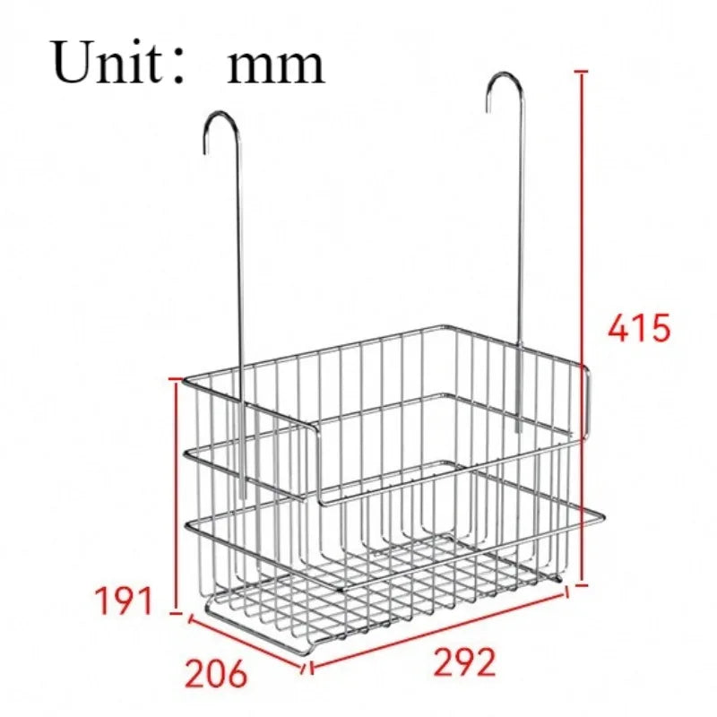 Stainless Steel Floating Wall Basket | Bathroom Storage Rack Bathroom Storage Rack Axl Sliver