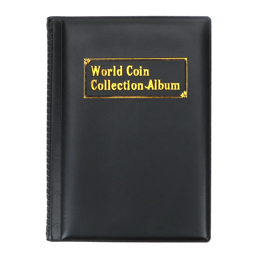 PVC Coin Collection Album – 120 Compartments for Collectors Coin Collection Album Axl black