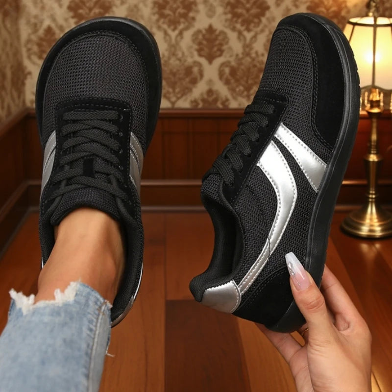 Women's Wide Toe Barefoot Sneakers – Breathable Canvas Flat Shoe Canvas Sneakers Axl