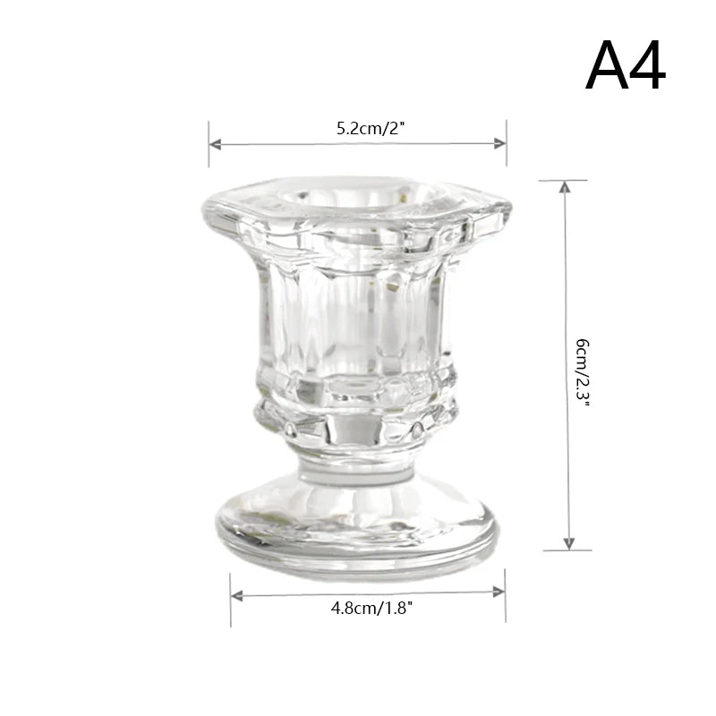 Nordic Glass Candle Holder – Wedding & Home Décor Candlestick Glass Candle Holder Axl A4