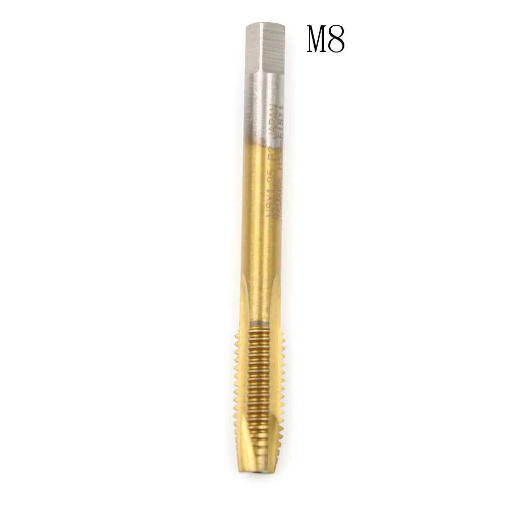 HSS Metric Thread Tap M2–M8 | Straight Flute Screw Tap Tool Thread Tap Tool Axl M8