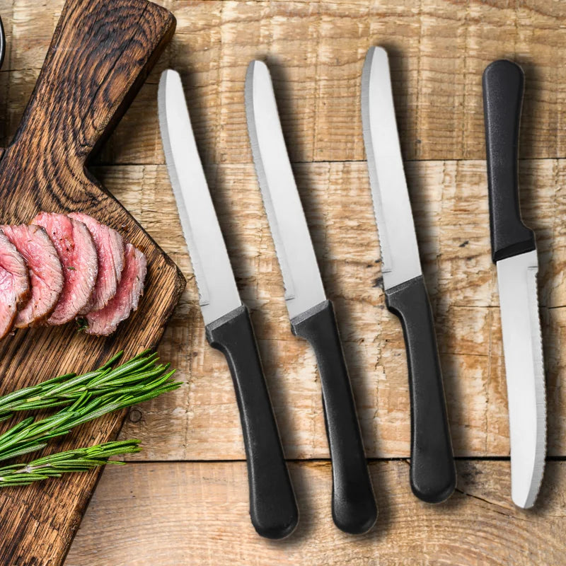 Stainless Steel Steak Knife – Dishwasher Safe Plastic Handle Steak Knife Axl