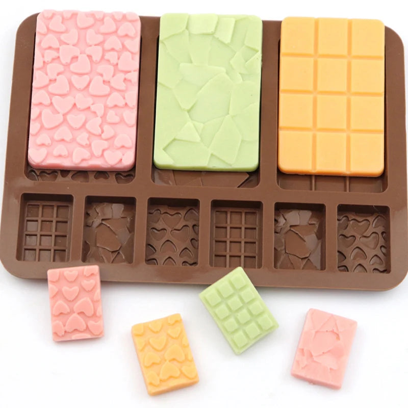 9-Cavity Silicone Chocolate & Waffle Mold | DIY Baking Tool Silicone Baking Mold Axl