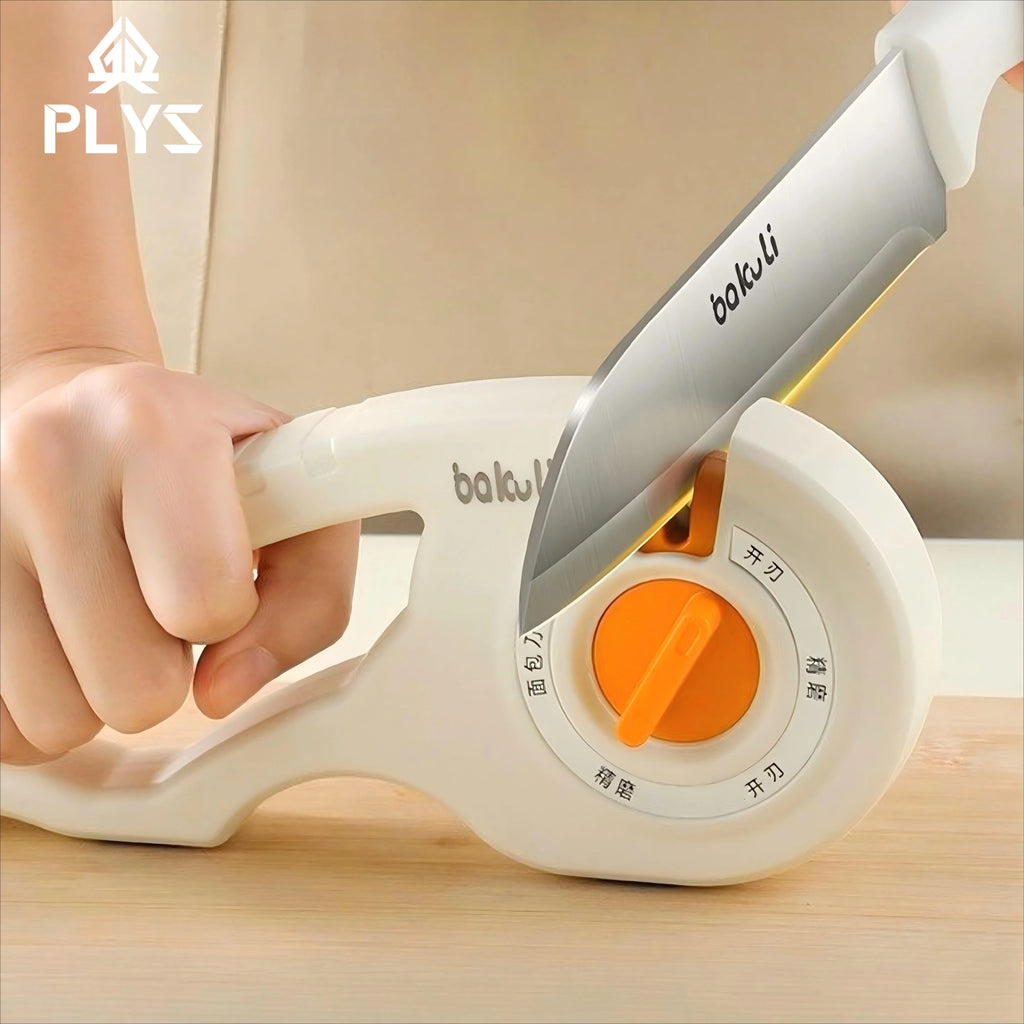PLYS 6-Mode Knife & Scissor Sharpener | Non-Slip Kitchen Tool Knife Sharpener Axl