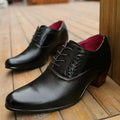 Men's Oxford Platform Dress Shoes – Pointed Toe Lace-Up Oxford Dress Shoes Axl 67-7-black 44