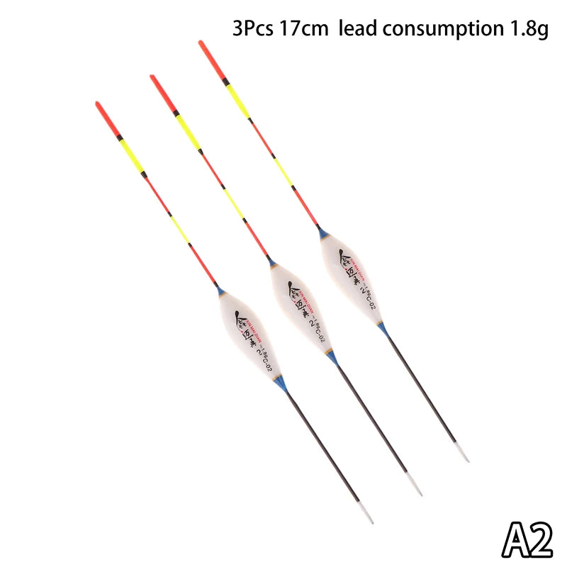 3-Pack High Sensitivity Fishing Floats – Plastic Bobbers Set Fishing Floats Axl A2