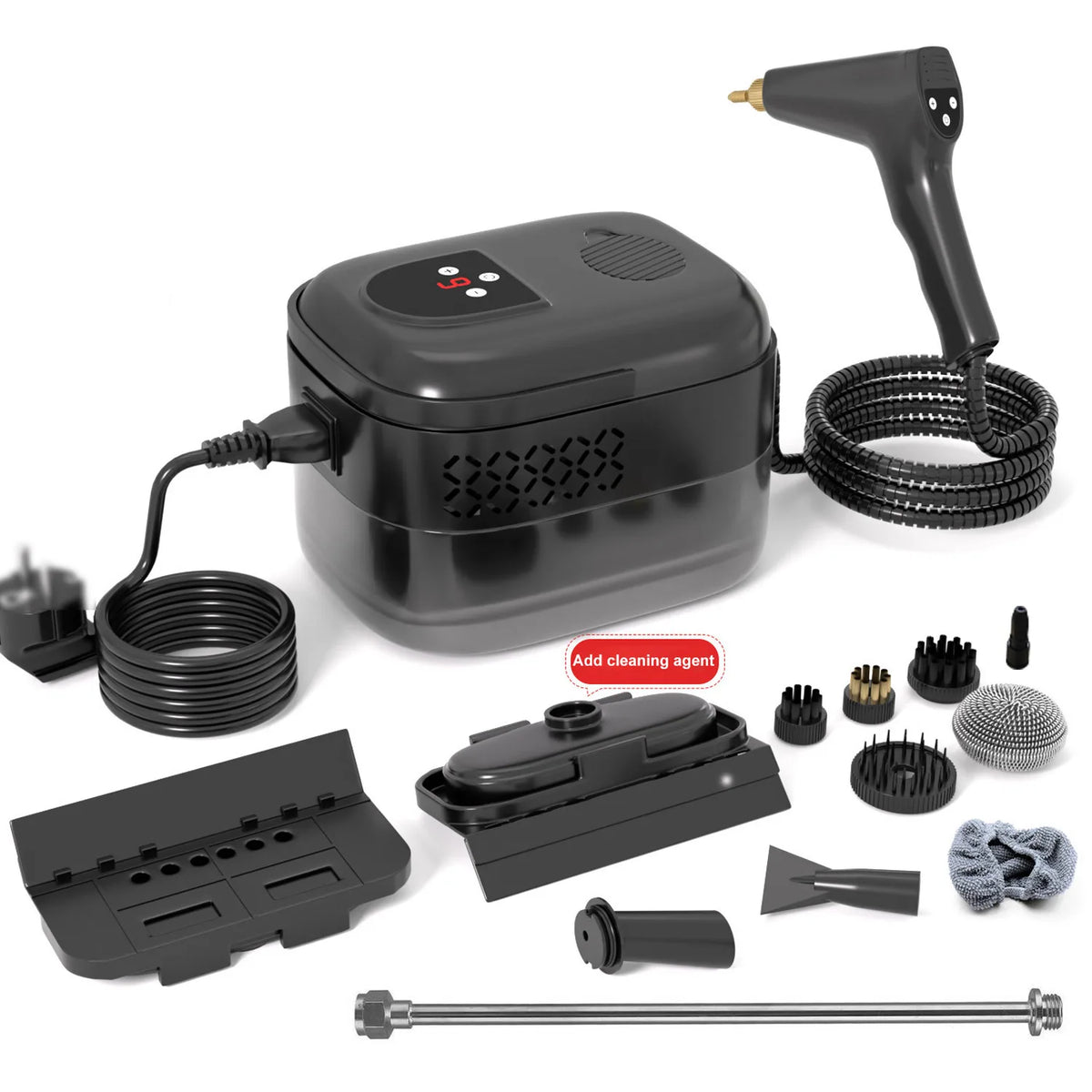 BALASHOV Handheld Steam Cleaner – High-Pressure Home & Car Handheld Steam Cleaner Axl black 110 V