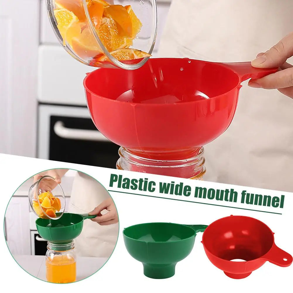 Wide Mouth Food Grade Plastic Funnel for Kitchen – 1-2 Pack Kitchen Funnel Axl
