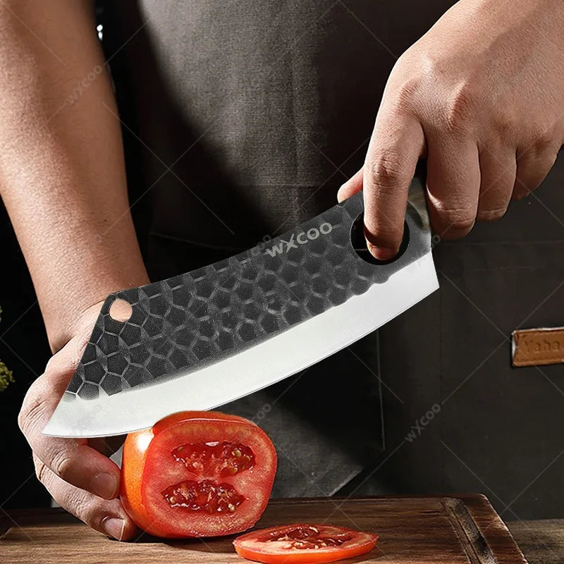 WXCOO Handmade Stainless Steel Chef & Boning Knife with Cover Chef Boning Knife Axl