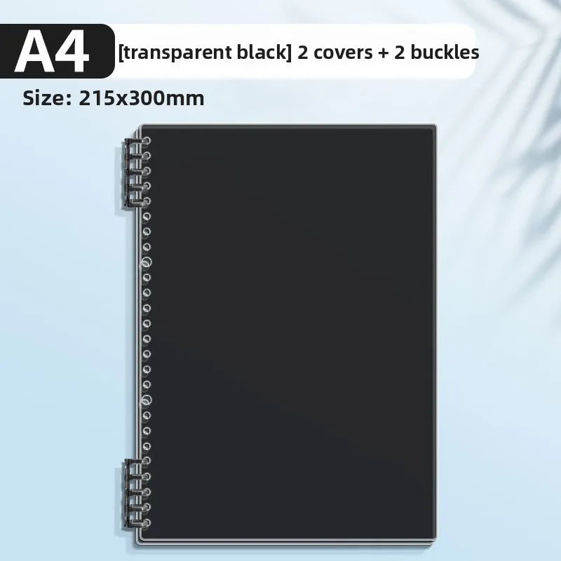 Transparent PP Loose-Leaf Binder Cover A4 A5 B5 – DIY Notebook Binder Cover Axl