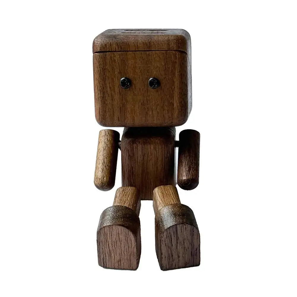 Shaking Wooden Man Figurine – Funny Desk Decor & Gift Wooden Desk Figurine Axl A