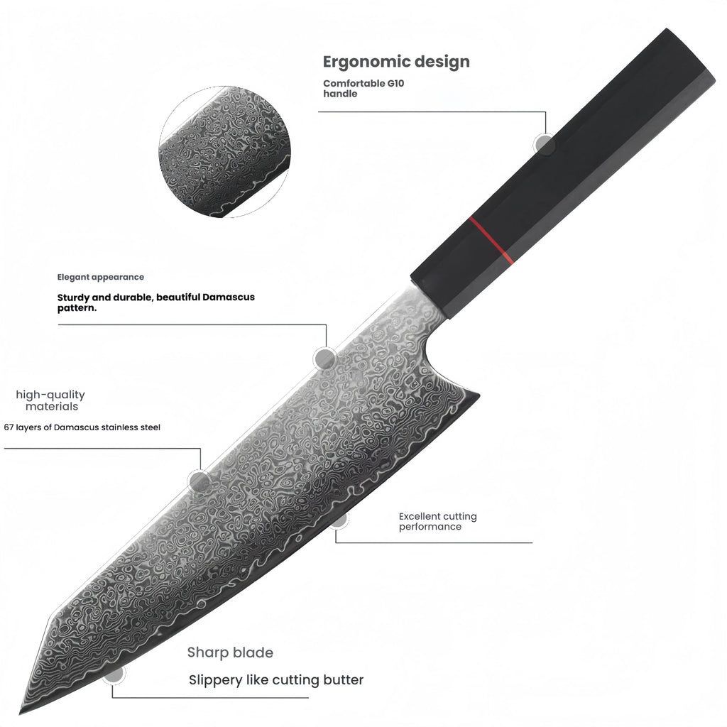 Japanese VG10 Damascus Chef Knife – 67-Layer, 21cm Blade Damascus Chef Knife Axl
