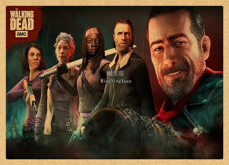Walking Dead Vintage Kraft Paper Poster | Retro Wall Art Decor Wall Art Poster Axl 1 42x30cm