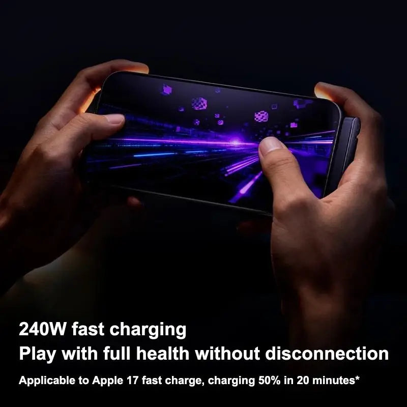 2-in-1 Type-C Cable & Foldable Phone Holder – 240W Fast Charge USB-C Charging Cable Axl