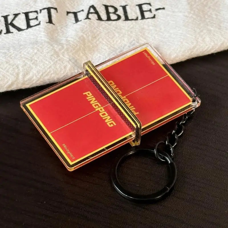 Mini 3D Ping Pong Table Keychain – Acrylic Sports Keyring Gift Sports Novelty Keychain Axl A6