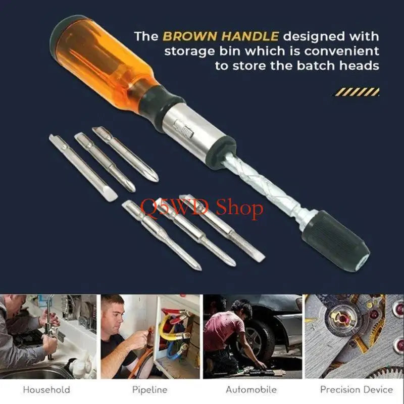 Semi-Automatic Push-Pull Ratchet Screwdriver | Spiral Drive Ratchet Screwdriver Axl