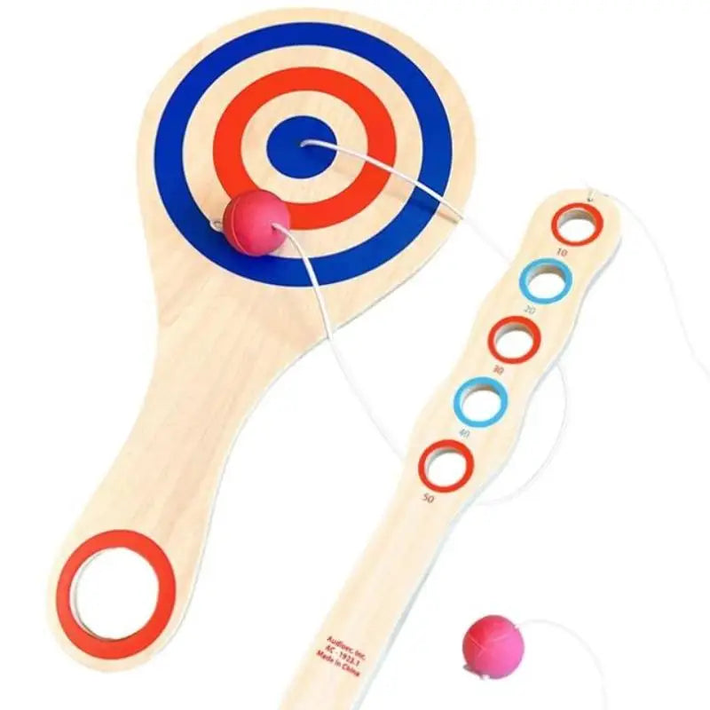 Wooden Paddle Ball Set – Elastic String Hand-Eye Coordination Toy Paddle Ball Toy Axl