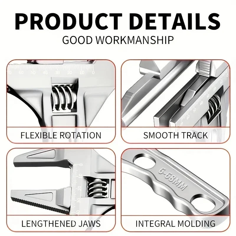 Wide Jaw Basin Wrench – High Carbon Steel Plumbing Tool Basin Wrench Axl