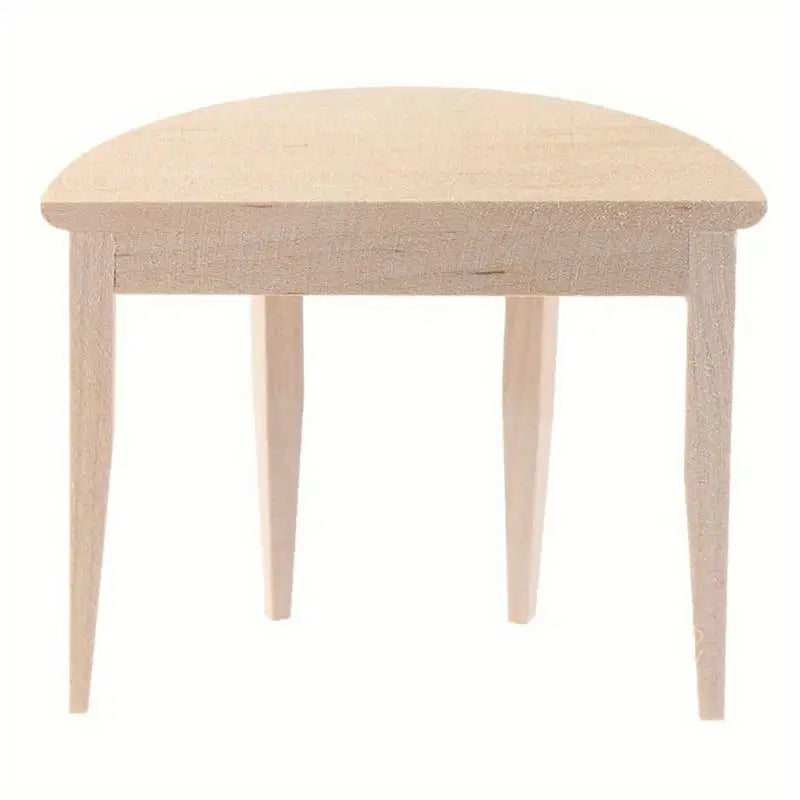 1:12 Dollhouse Miniature Wooden Half Round Table Furniture Model Dollhouse Miniature Furniture Axl
