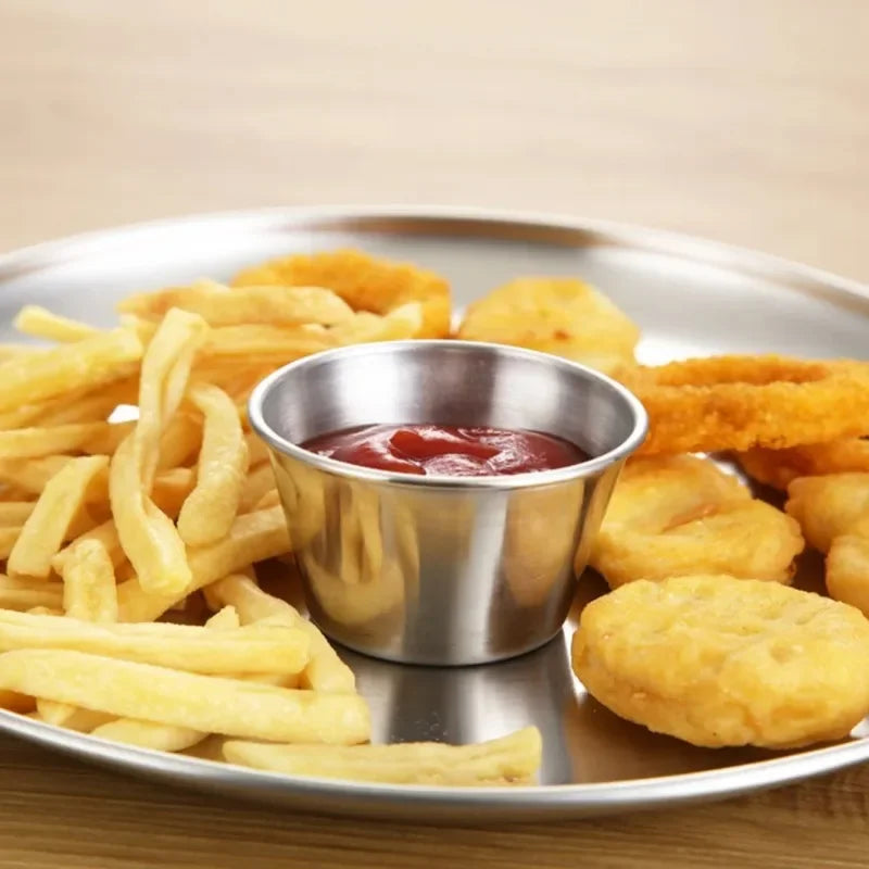 Stainless Steel Dipping Sauce Cups – BBQ & Condiment Dishes Condiment Dipping Cups Axl