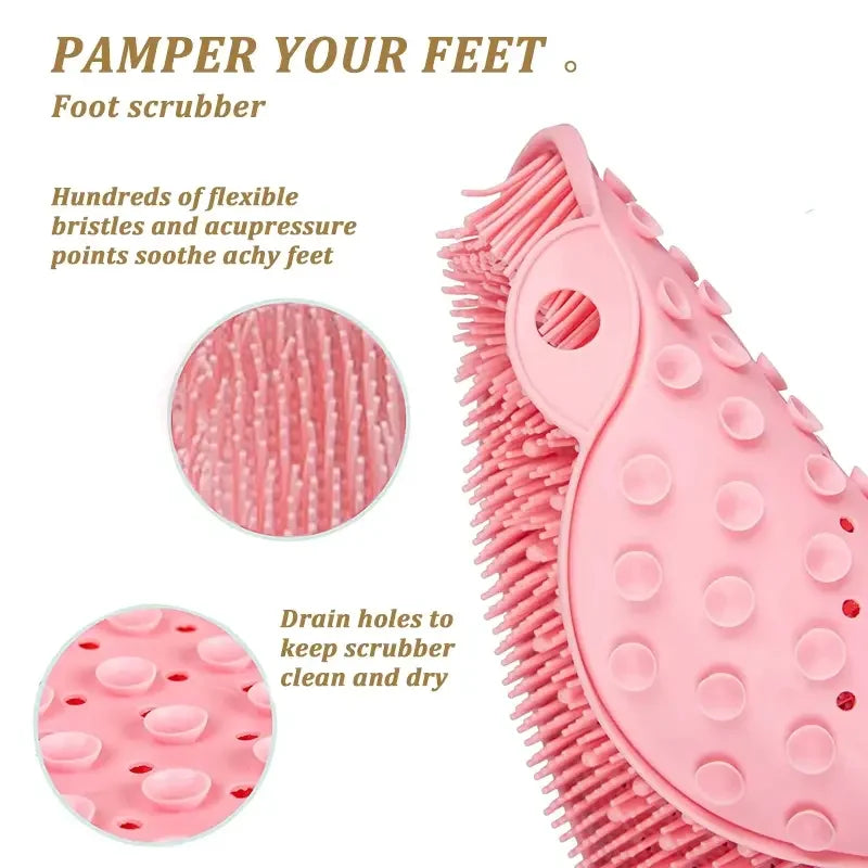 Non-Slip Shower Foot Scrubber Mat – Exfoliating Spa Bath Mat Foot Scrubber Mat Axl