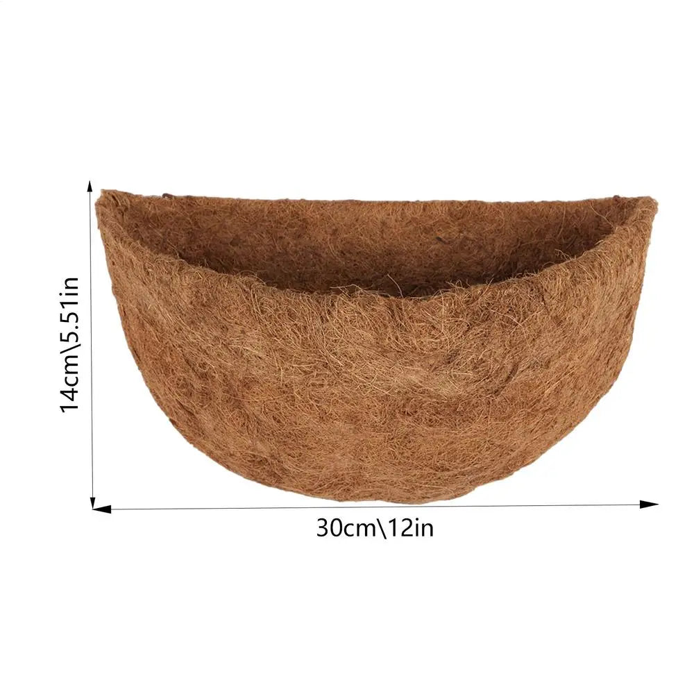Coco Coir Round Hanging Basket Liner – Natural Coconut Fiber Hanging Basket Liner Axl 12 inch