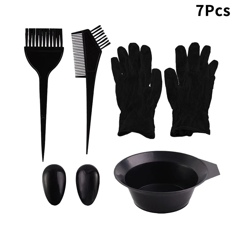 Hair Coloring Kit – Dye Comb, Bowl, Brush & Clips | 5/7/9 Pc Hair Coloring Kit Axl 7Pcs