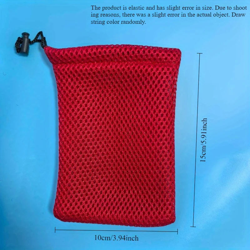 10 Pcs Nylon Mesh Drawstring Pouches – Jewelry & Accessory Bags Mesh Drawstring Pouches Axl Red 10x15cm 10pcs