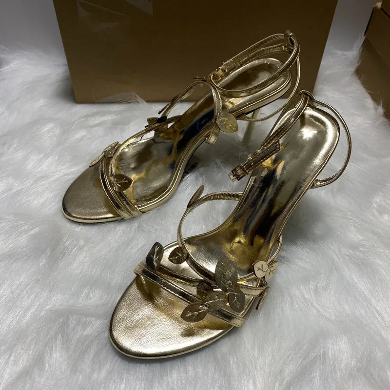 Women's Satin Gladiator Stiletto Sandals – Narrow Band Heels Gladiator Stiletto Sandals Axl