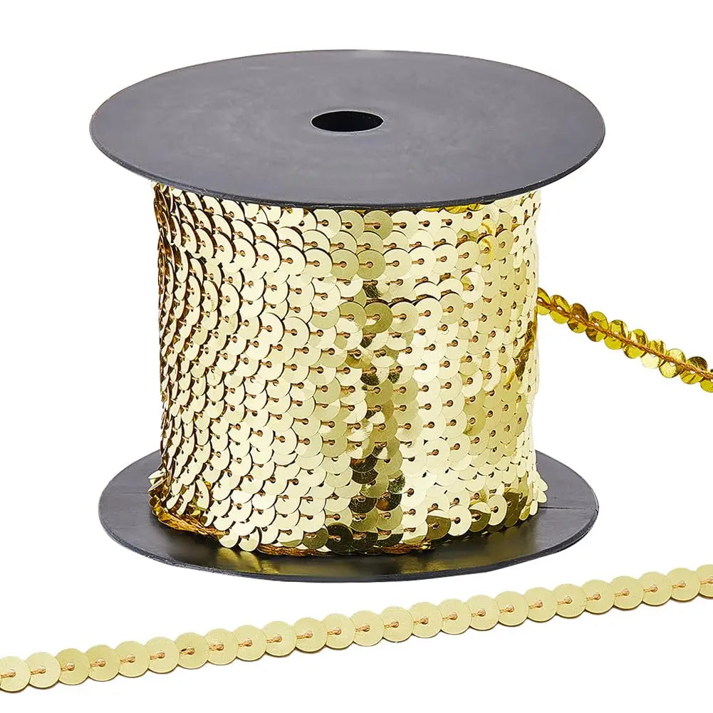 Clear AB Sequin Ribbon Trim 6mm 100 Yards | Iridescent PVC Sequin Ribbon Trim Axl AECH04-17648