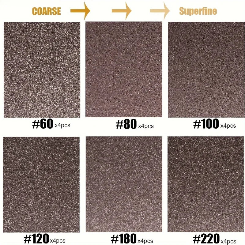 Sand Block Sandpaper Kit – Wood & Drywall Abrasive Sanding Block Abrasive Sanding Block Axl
