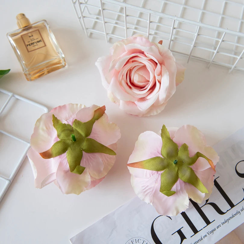 Silk Rose Artificial Flower Heads 10/20Pcs – Wedding & DIY Artificial Silk Flowers Axl