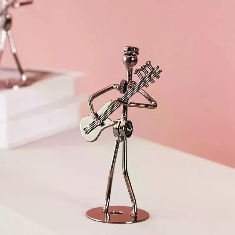 Retro Mini Metal Music Band Figurine | Minimalist Decor Gift Desktop Decor Figurine Axl