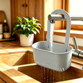 KEMORELA No-Drill Sink Draining Basket – Kitchen & Bathroom Sink Draining Basket Axl Grey