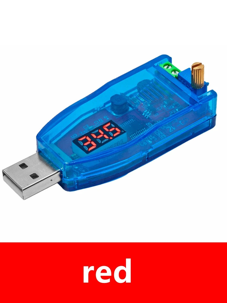USB DC-DC Buck Boost Converter 5V to 1–24V Voltage Regulator Voltage Regulator Module Axl Red