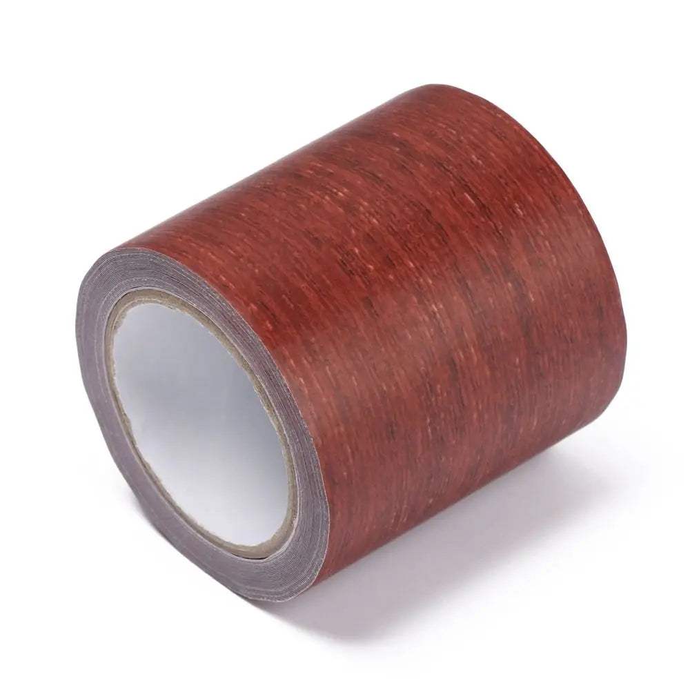 Wood Grain Furniture Repair Tape – Waterproof Skirting Sticker Furniture Repair Tape Axl Wine Red Walnut 5.7cm x 4.57m
