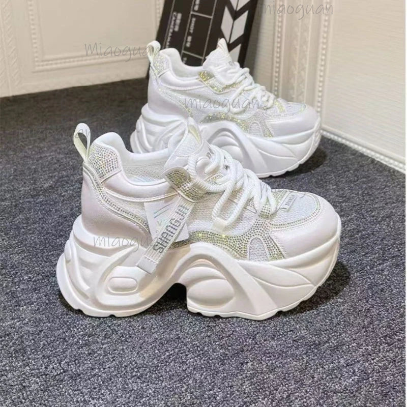 Women's Thick Platform Sneakers – Casual Breathable Fashion Shoes Platform Sneakers Axl