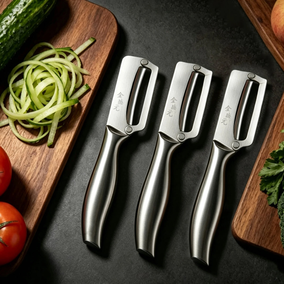 Stainless Steel Vegetable Peeler – Non-Slip Multi-Use Kitchen Tool Vegetable Peeler Axl 3pcs D